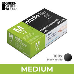 Nitrile Gloves Black - Medium