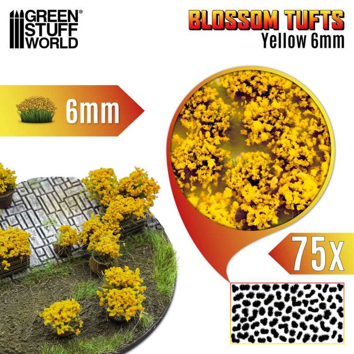 GSW Blossom Tufts - 6mm - Yellow Flowers