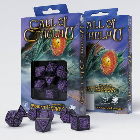 Call of Cthulhu: Horror on the Orient Express Black & purple Dice Set