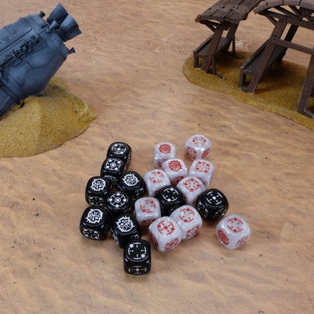 Crosshairs Compact D6: Black & Pearl