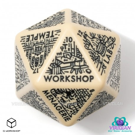 Dungeon Generator Die: Beige & Black