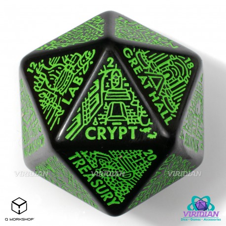 Dungeon Generator Die: Black & Green