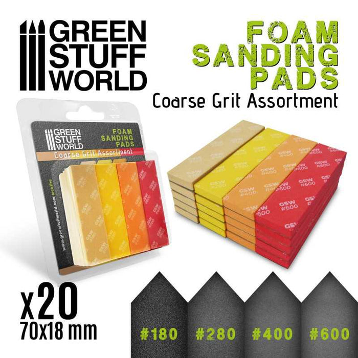 Foam Sanding Pads - Coarse Grit Assortment