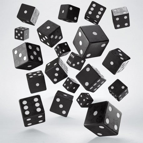 Full Pack of D6s: Black & White