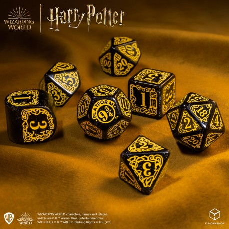 Harry Potter Hufflepuff Modern Dice Set - Black