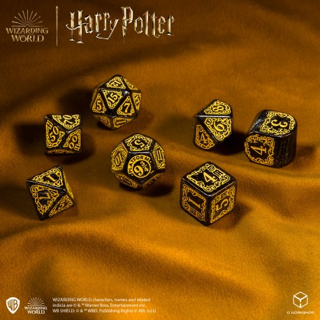 Harry Potter Hufflepuff Modern Dice Set - Black