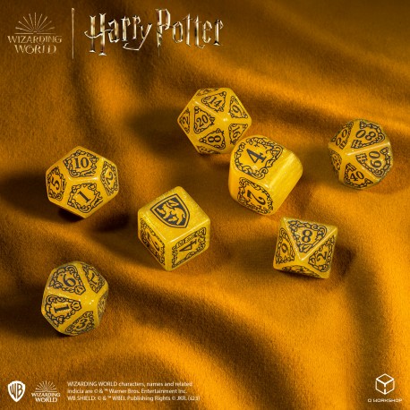 Harry Potter Hufflepuff Modern Dice Set - Yellow