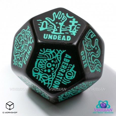 Monster Generator Die: Black & Turquoise