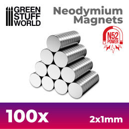 Neo Magnets 2x1mm - 100 units (N52)