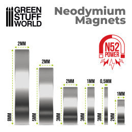 Neo Magnets 2x1mm - 100 units (N52)