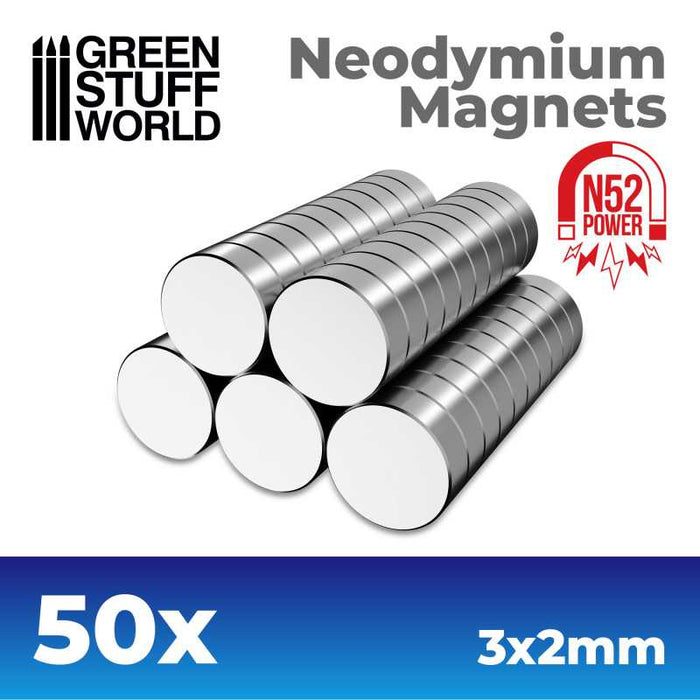 Neodymium Magnets 3x2mm - 50 units (N52)