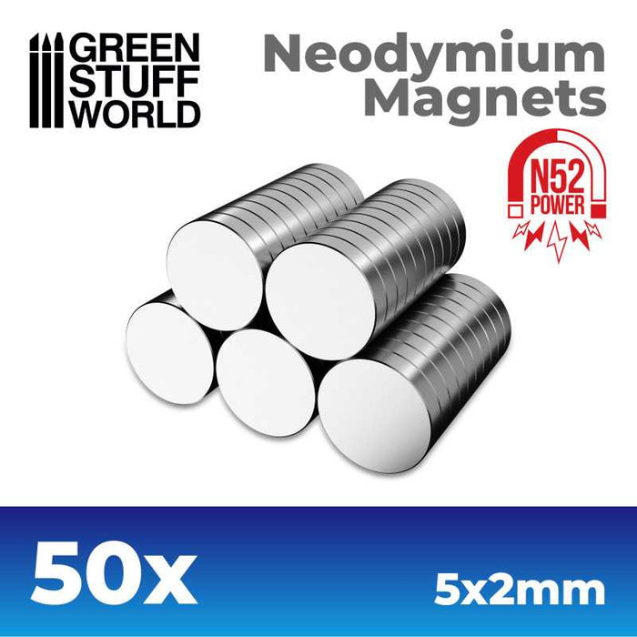 Neodymium Magnets 5x2mm - 50 units (N52)