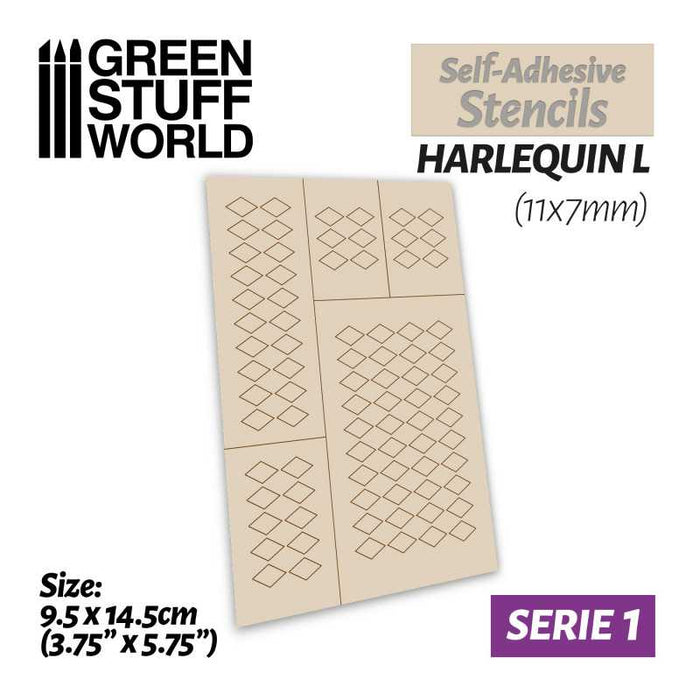 Flexible Stencils - HARLEQUIN L (11x7mm)