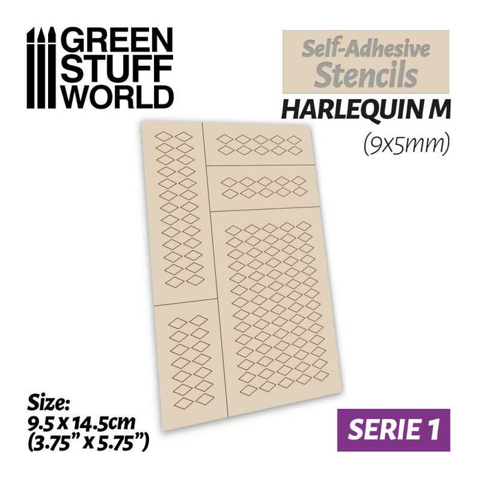 Flexible Stencils - HARLEQUIN M (9x5mm)