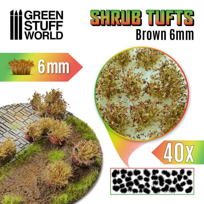 Shrub Tufts - 6mm - Brown Shrub