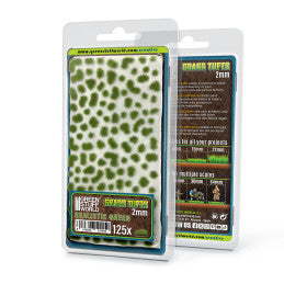 Static Grass Tufts 2 mm - Realistic Green