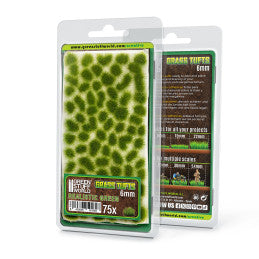 Static Grass Tufts 6 mm - Realistic Green