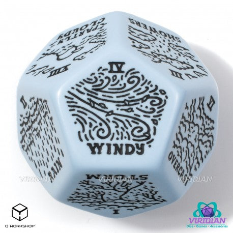 Weather Generator Die: Blue & Black